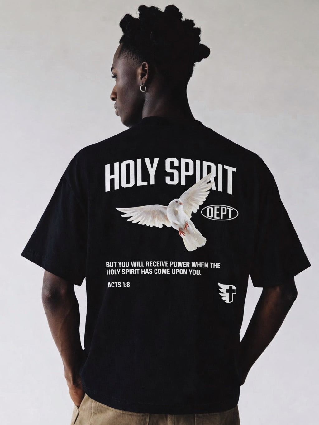 HOLY SPIRIT DEPT —
Oversized Cropped Tee